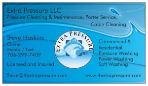Extra Pressure Washing Business Card